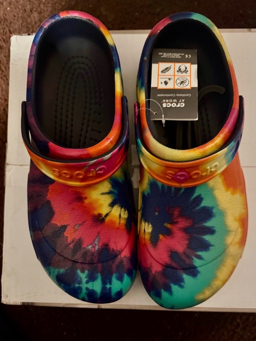CROCS Tie-Dye Clogs - Rainbow Multi